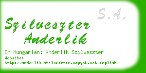 szilveszter anderlik business card